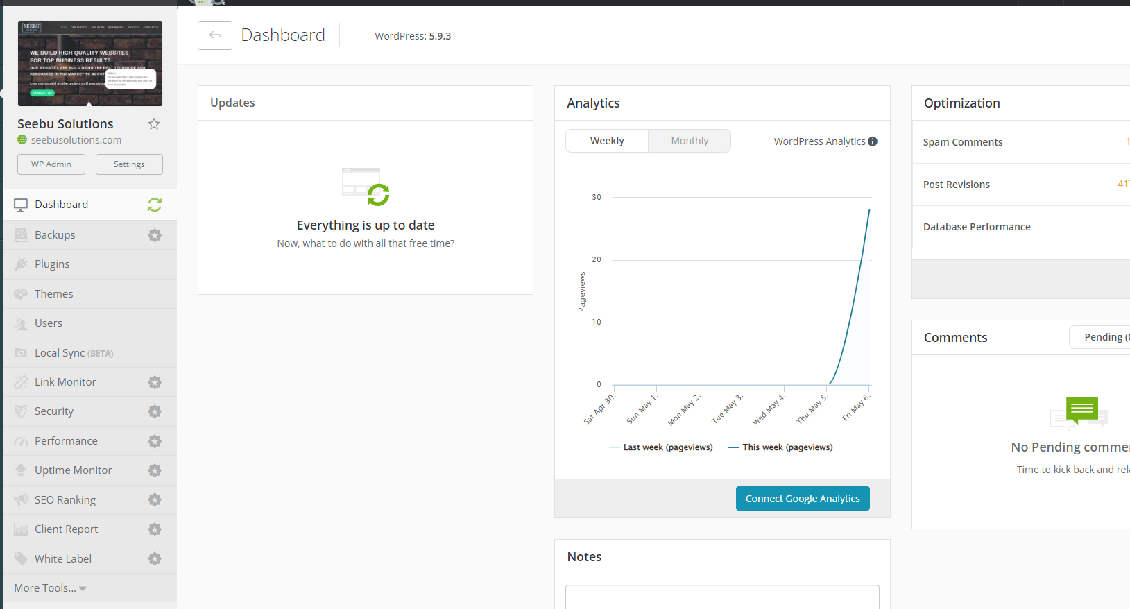 Seebu Solutions - Website maintenance plan