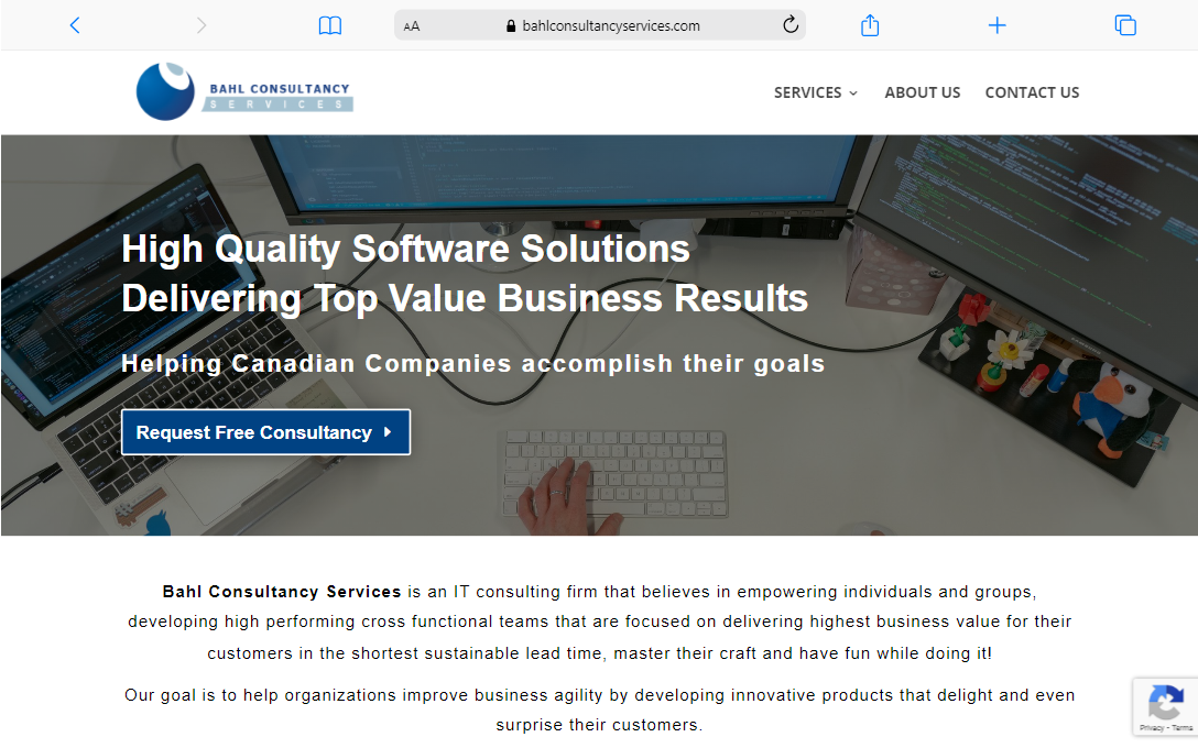 bahlconsultancyservices.com homepage image